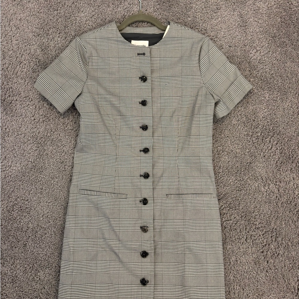 Abercrombie & Fitch Black and White Plaid Mini Dress